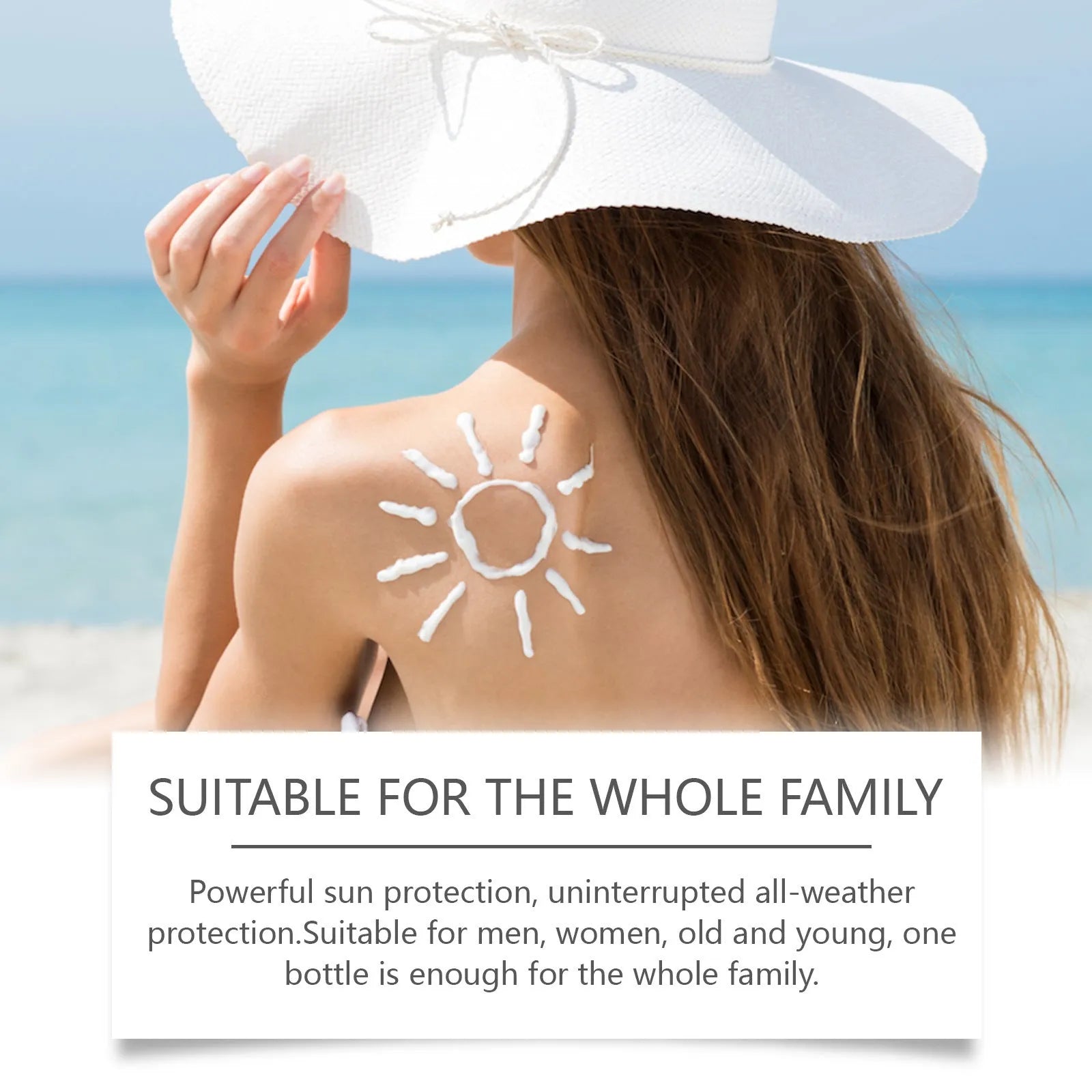 60g tube of summer sunscreen protective cream with UV filtering ingredients