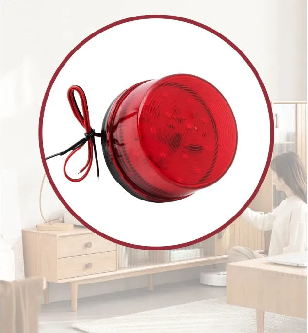 Ji'an Electronics HC-79 small flash 24V warning alarm light with strobe and base for fire protection