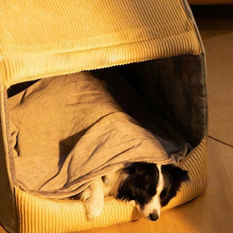 Mushroom house style indoor dog house with detachable cover for small and large dogs