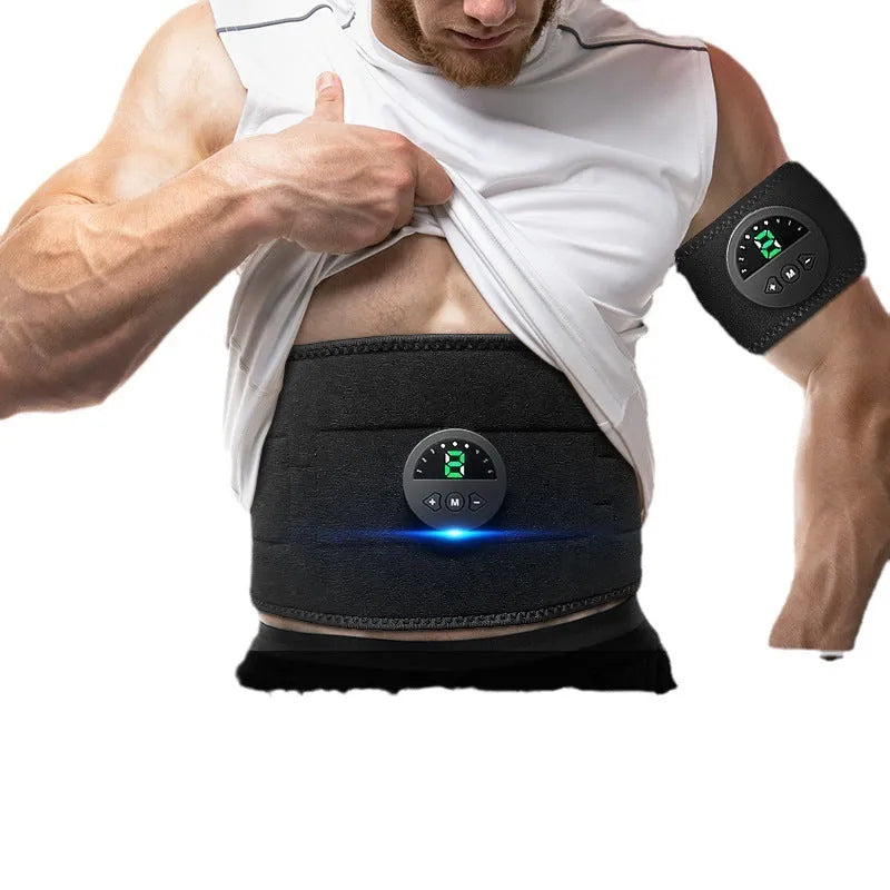 Sweat waist and abdomen fitness belt with display screen style and USB cable