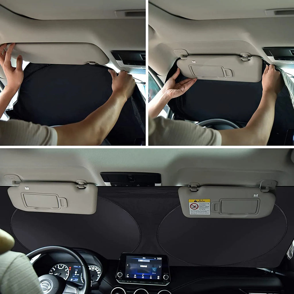 Car sun block silver tape heat insulation sun visor shield for windscreen protection