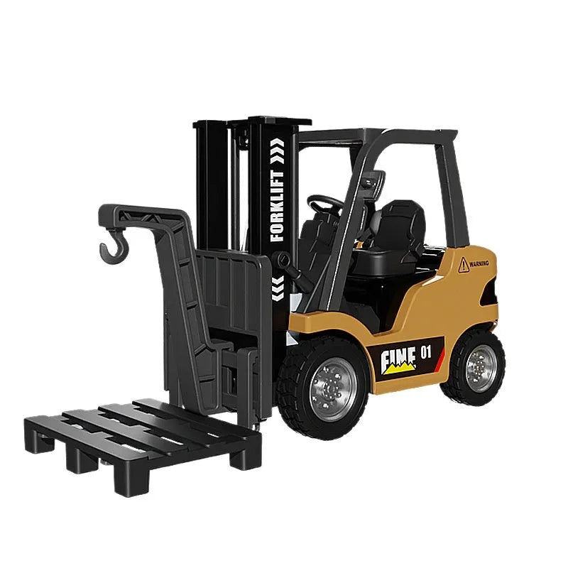 Bluetooth simulation engineering model remote-control automobile 1:64 mini alloy fork lift with mobile phone connection