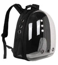 Grey PC plastic astronaut-style cat carrier bag with a side opening panel.
