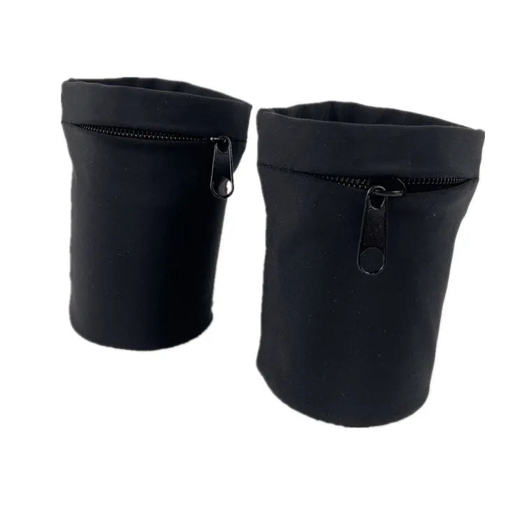 Compact black wrist armband bag for mobile phone, shown with dimensions 10cm by 10.5cm.