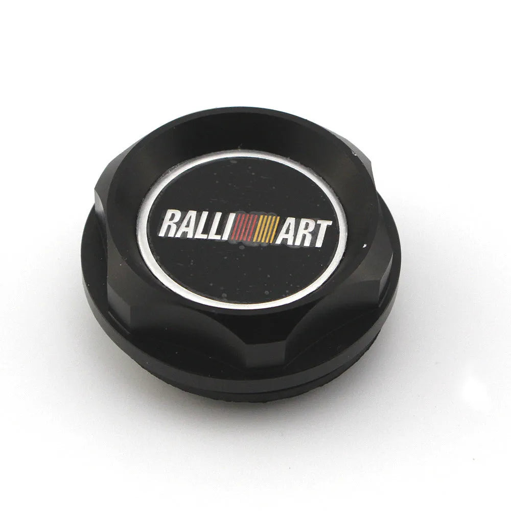 Aluminium alloy oil filter cap for Mitsubishi cars in red, blue, gold, silver, black, and purple colours.