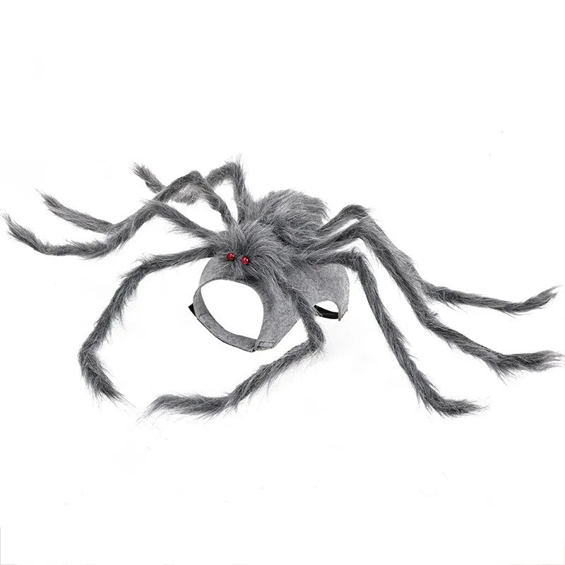 Halloween spider costume for pets in polyester fabric with S M L sizing options