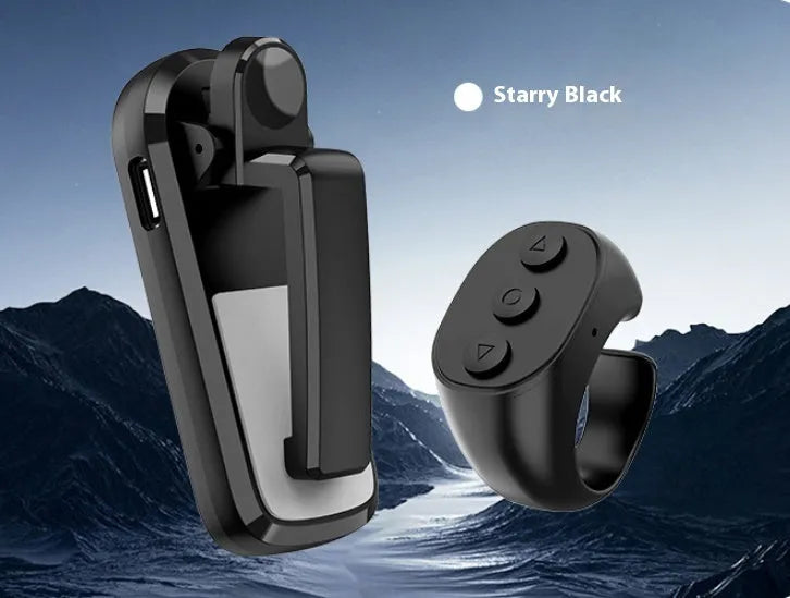 Smart wireless page turner remote with finger clicker for Kindle tablets and phones in black pink or white.