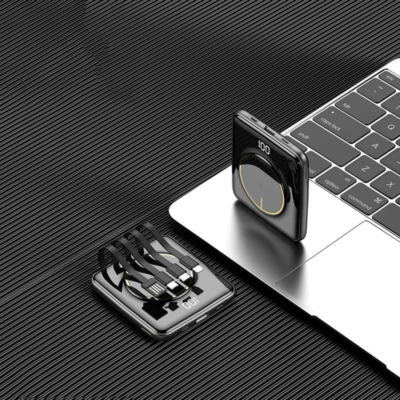 20000mAh power bank with LCD display showing battery percentage