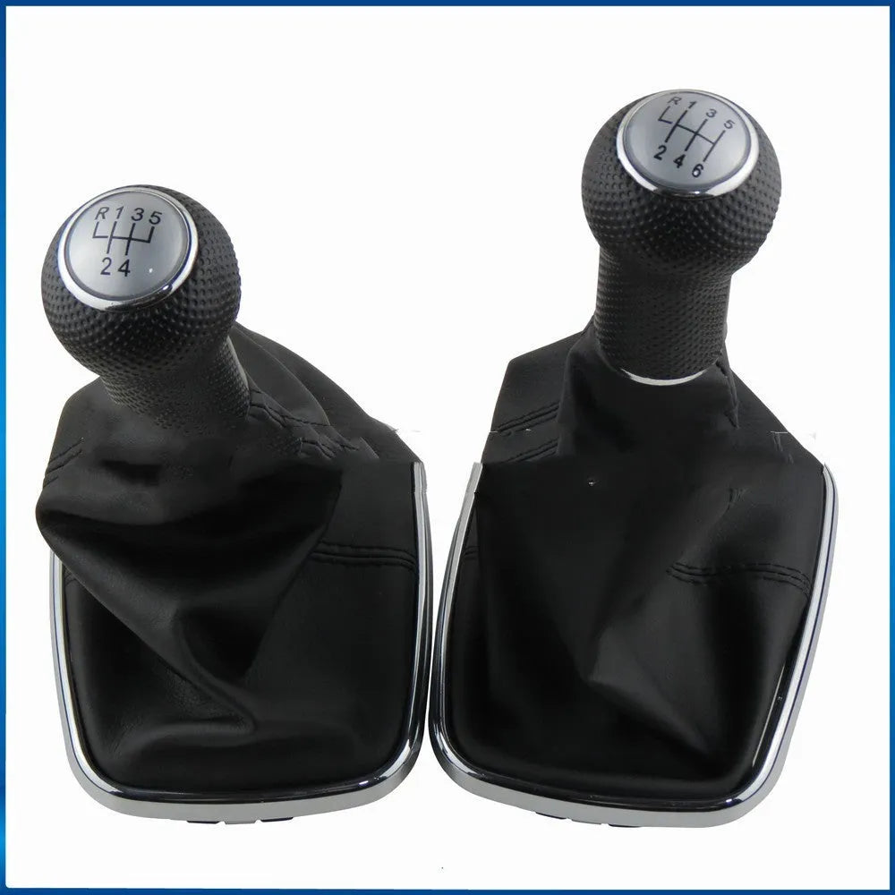 Volkswagen Mk4 gear shifter handle in ABS plastic with silver frame black line six-speed design