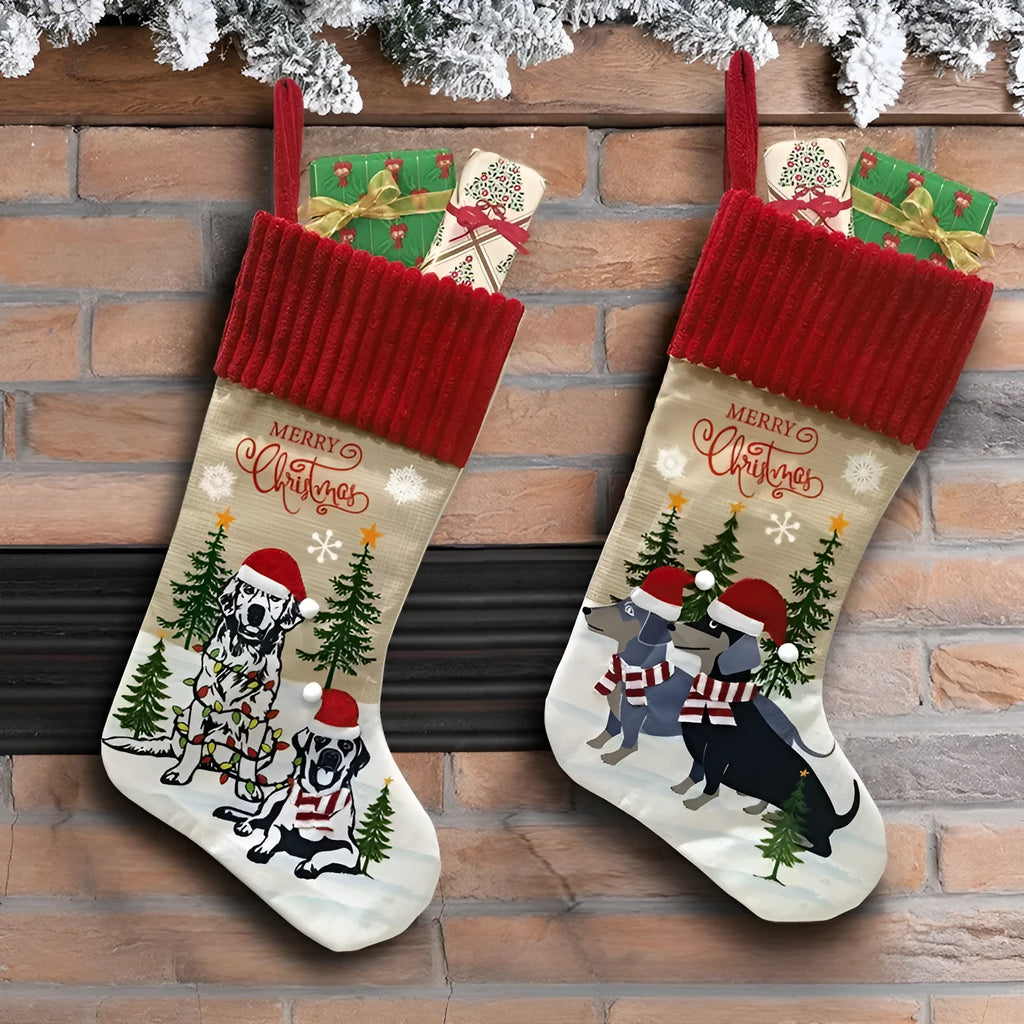 Cloth Christmas tree pendant measuring 46x28cm for pet accessories and festive storage