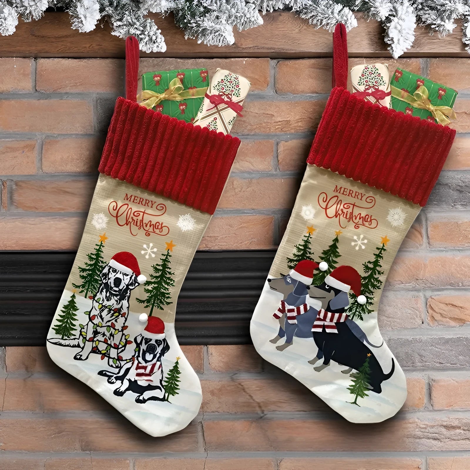 Cloth Christmas tree pendant measuring 46x28cm for pet accessories and festive storage