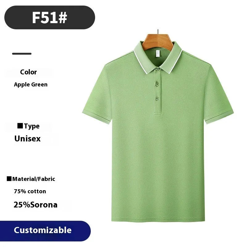 Men's loose fit solid colour cotton pullover shirt with short sleeves for summer workwear.