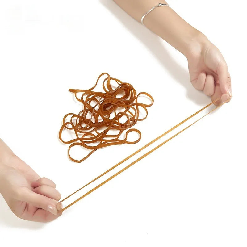 Natural rubber circular elastic band in 500g bag with round shape and natural colour