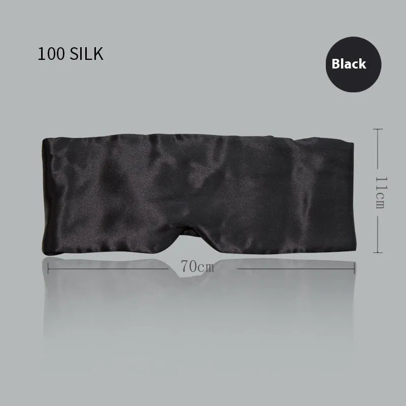 Silk sleep eye mask in multiple colour options with elastic headband strap