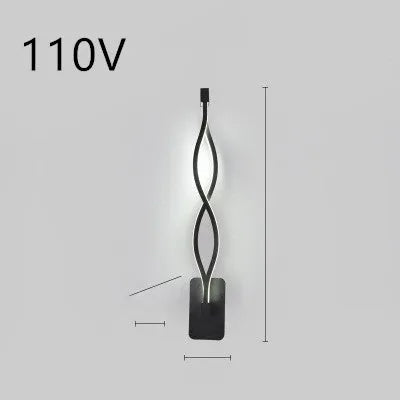 Minimalist Nordic design LED wall lamp with a silicone shade, mounted on a bedroom wall.