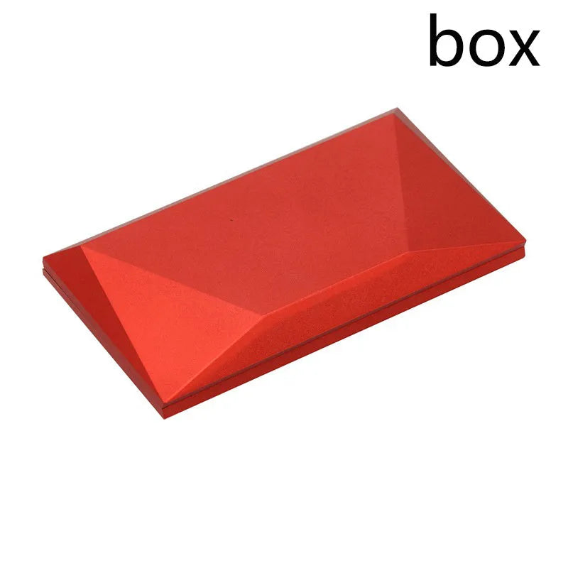 Red heart-shaped rotating ring box with 3D love motif and rose decoration for jewellery packaging