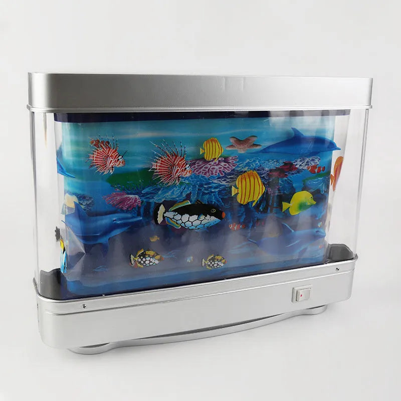 LED creative ocean view small night lamp aquarium decoration plastic shell 30x7x23cm 5W