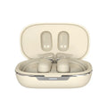 True wireless Bluetooth headset with ear hook design, ABS construction, and 500mAh battery in electroplated black finish