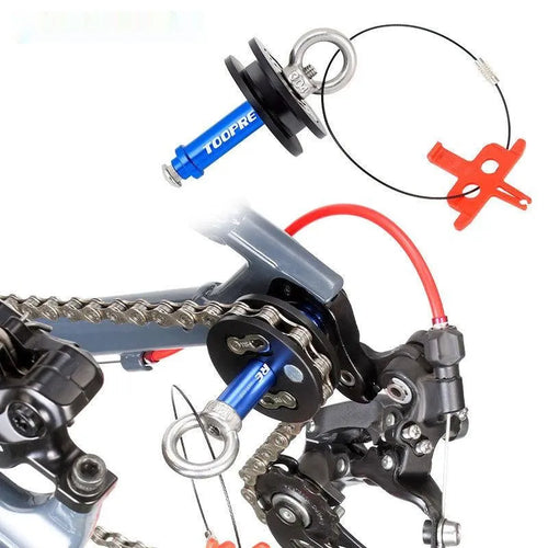 Aluminium bicycle chain tool with three format options for washing and tension adjustment