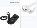 4 in 1 wireless charger stand for iPhone Samsung iWatch AirPods in black silicone material with 360 degree rotating dock