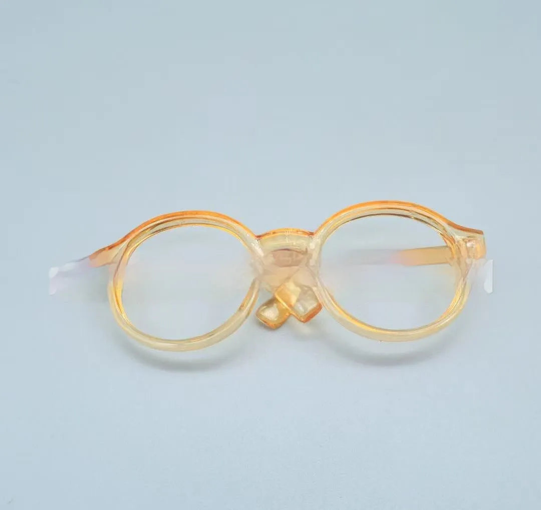 PC decorative mirror glasses for dolls in multiple transparent colours and three heights