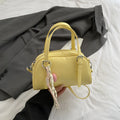 Soft PU women's small square shoulder bag with shell-shaped design in various colour options