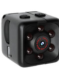 Black 1080P mini night vision dashcam with USB cable
