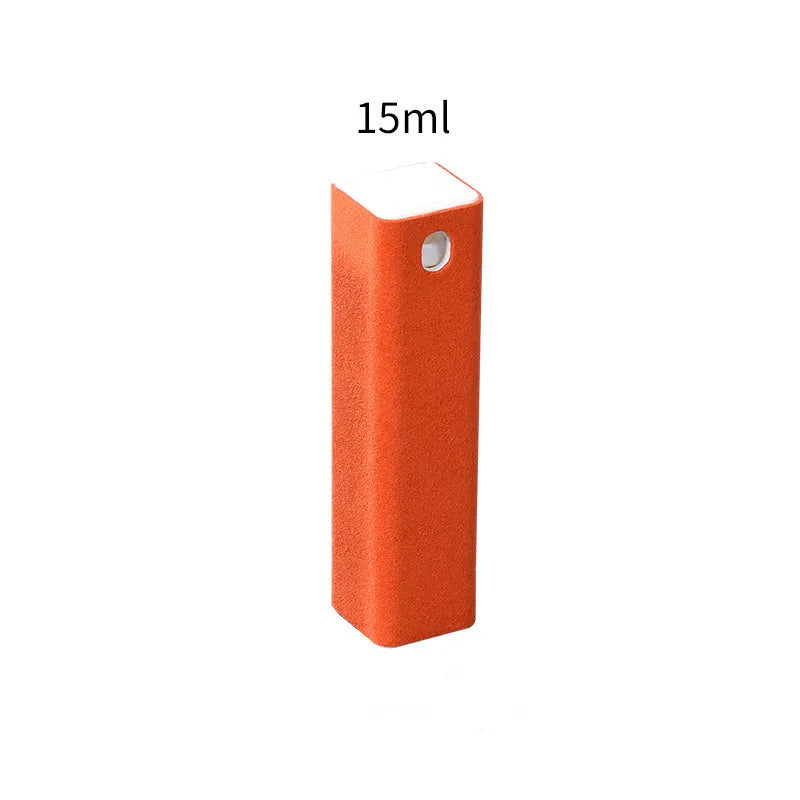 Blue 15ml phone screen cleaner spray tool with integrated case and wipe storage.
