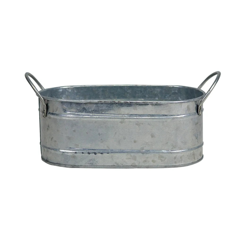 Iron metal desktop flowerpot for succulent plants and small cacti