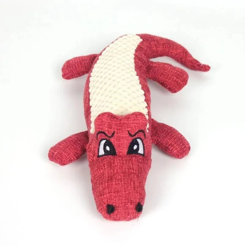 Corn grid textured pet plush toy with biting sound function in blue, green or red colours