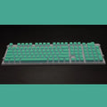 Set of 108 translucent pudding-style PBT keycaps for mechanical keyboards in assorted colours.