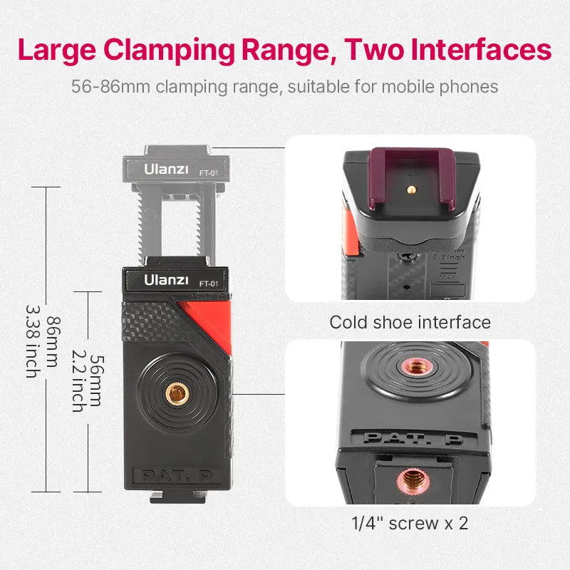 Black octopus-style flexible tripod with phone clip, extended to 360mm.
