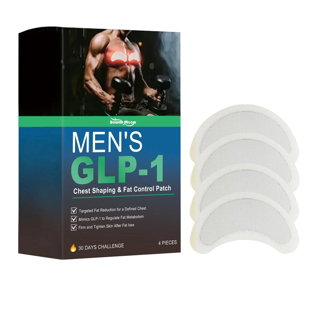 Four men's figure control chest patches with natural extracts