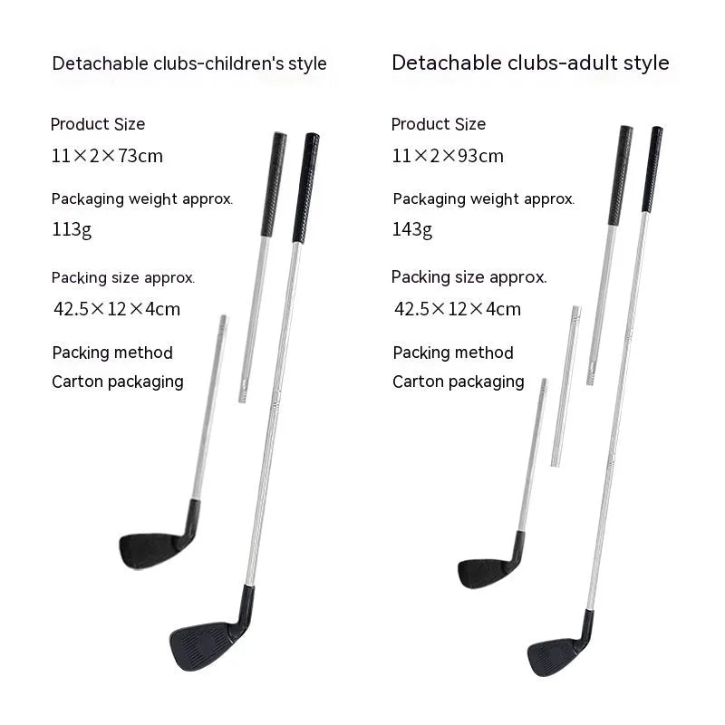 Golf metal club set with adult and children's club variants for parent-child outdoor practice