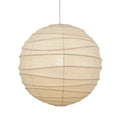 Japanese-style rice paper ball pendant chandelier with dimmable light.
