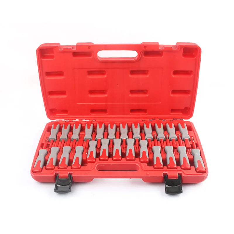 25-piece car terminal removal tool set in case measuring 445x240x65 mm for circuit pull out and wire harness disassembly