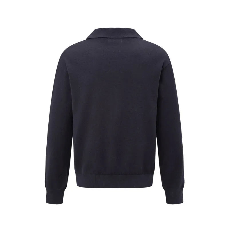 Loose acrylic blend pullover sweater in black, dark grey, or creamy-white colour