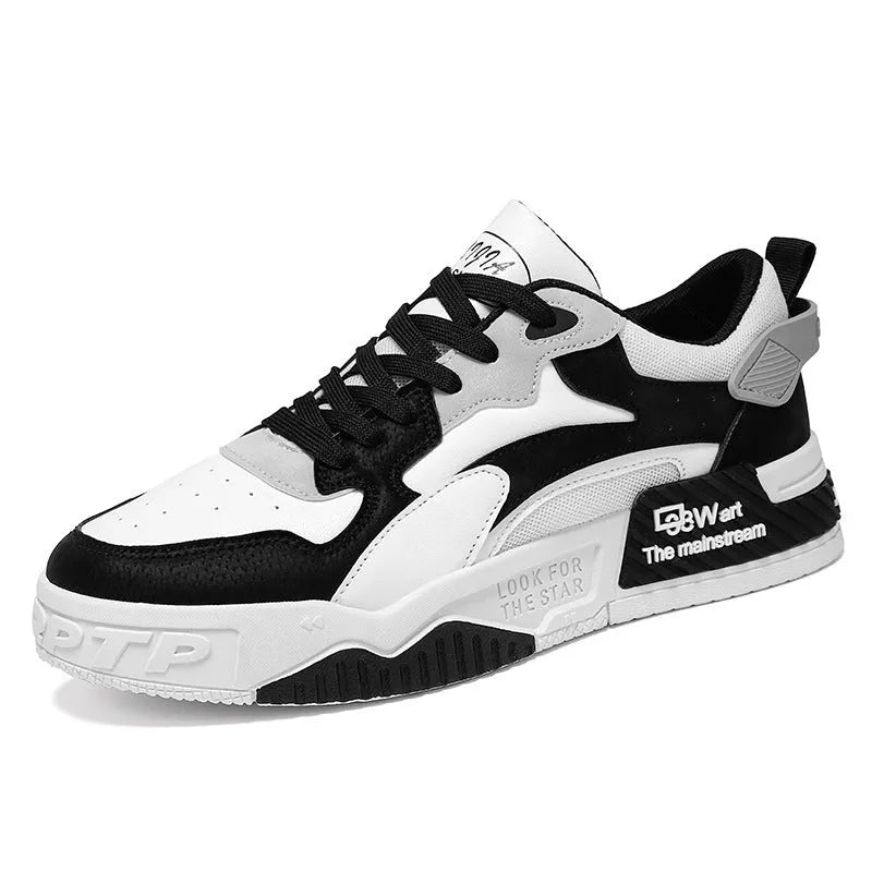 Men's breathable casual shoes in beige or black, artificial PU upper, sizes 39-44, solid colour leisure design