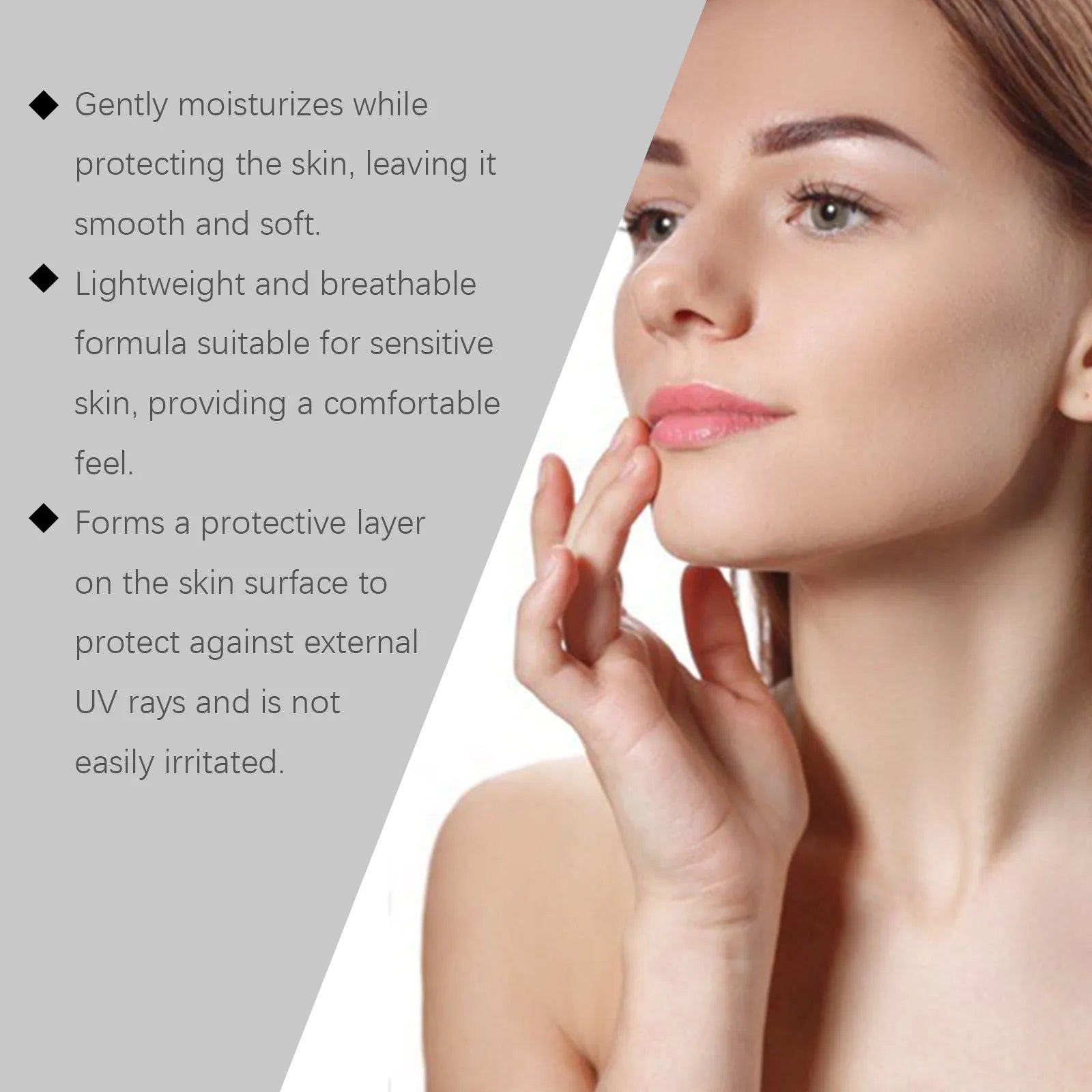 70g protective cream container with non-oily moisturising formula containing collagen and coffee extract