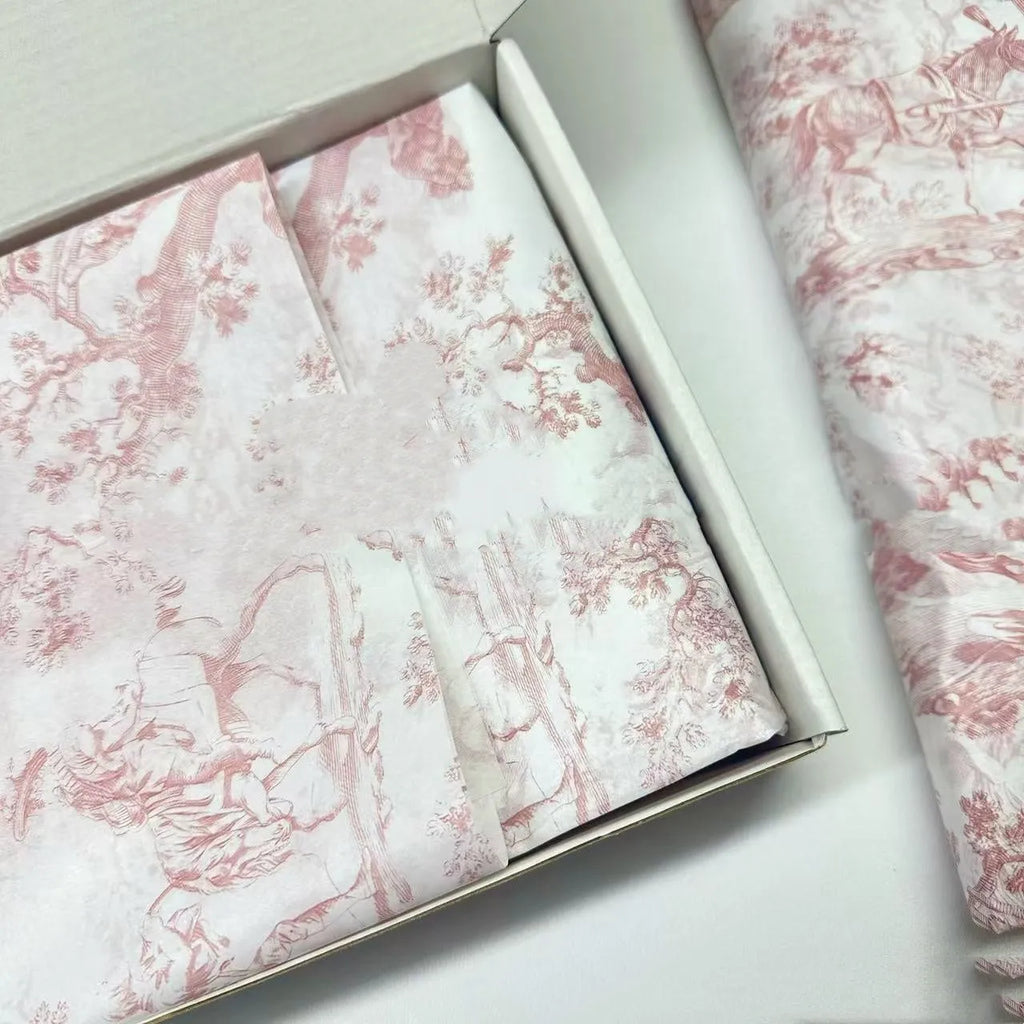 French Mg tissue paper sheet in pink purple and green purple colours, 50x70cm.
