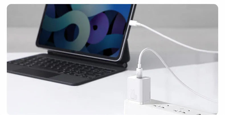Baseus Super Si Super Silicon 20W fast charger with Type-C to USB-C interface in black