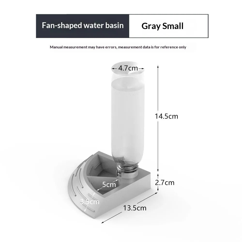 Multi-functional plastic reptile water bowl in gray, medium size, for feeding and hydration in a vivarium