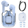 Mini wireless Bluetooth headset with LED digital display in multiple colour options