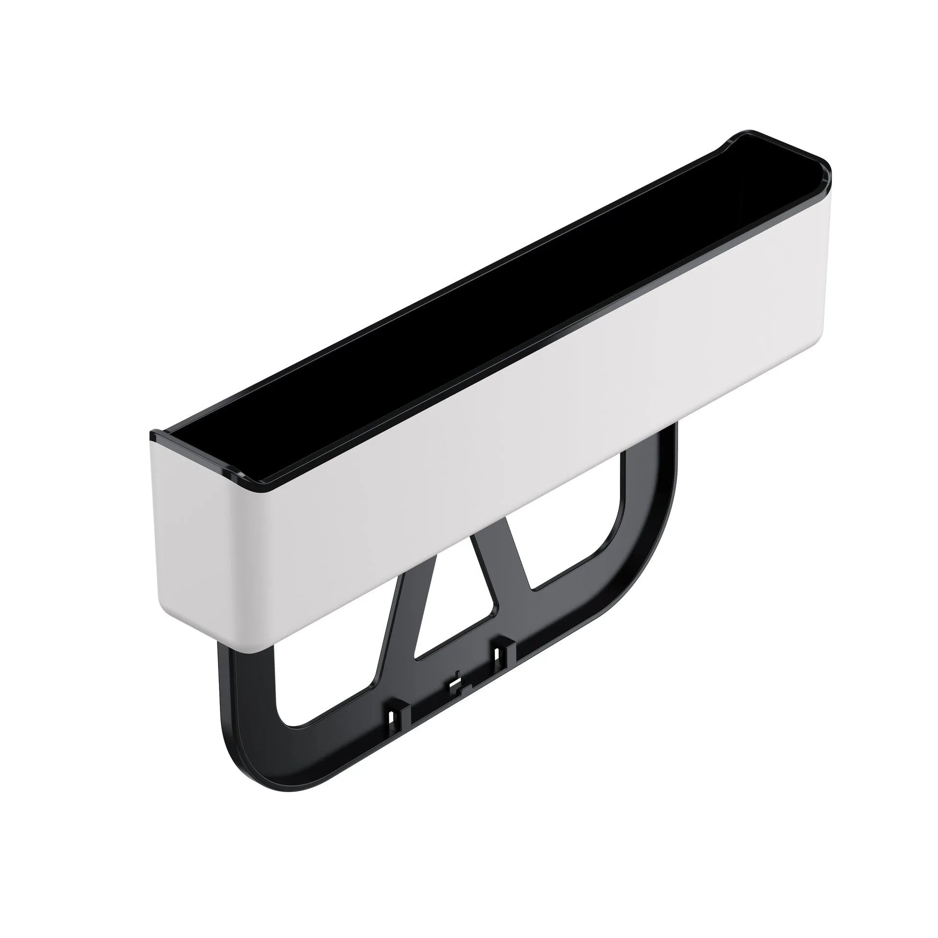 Plastic car seat gap storage box slit organiser in black, white, orange or red colour options