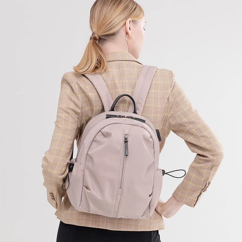 Women's Korean-style simple Oxford cloth business travel backpack in multiple colours with computer pocket and document pockets