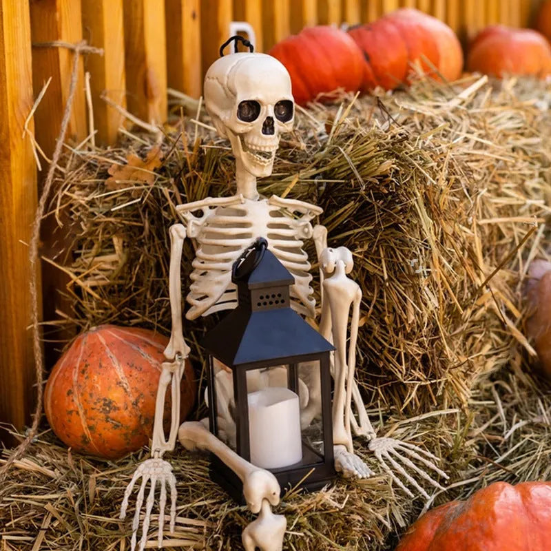 90cm plastic Halloween skeleton with movable joints in new skull man design