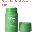 Green tea mud mask clay stick in solid paste form for deep cleansing