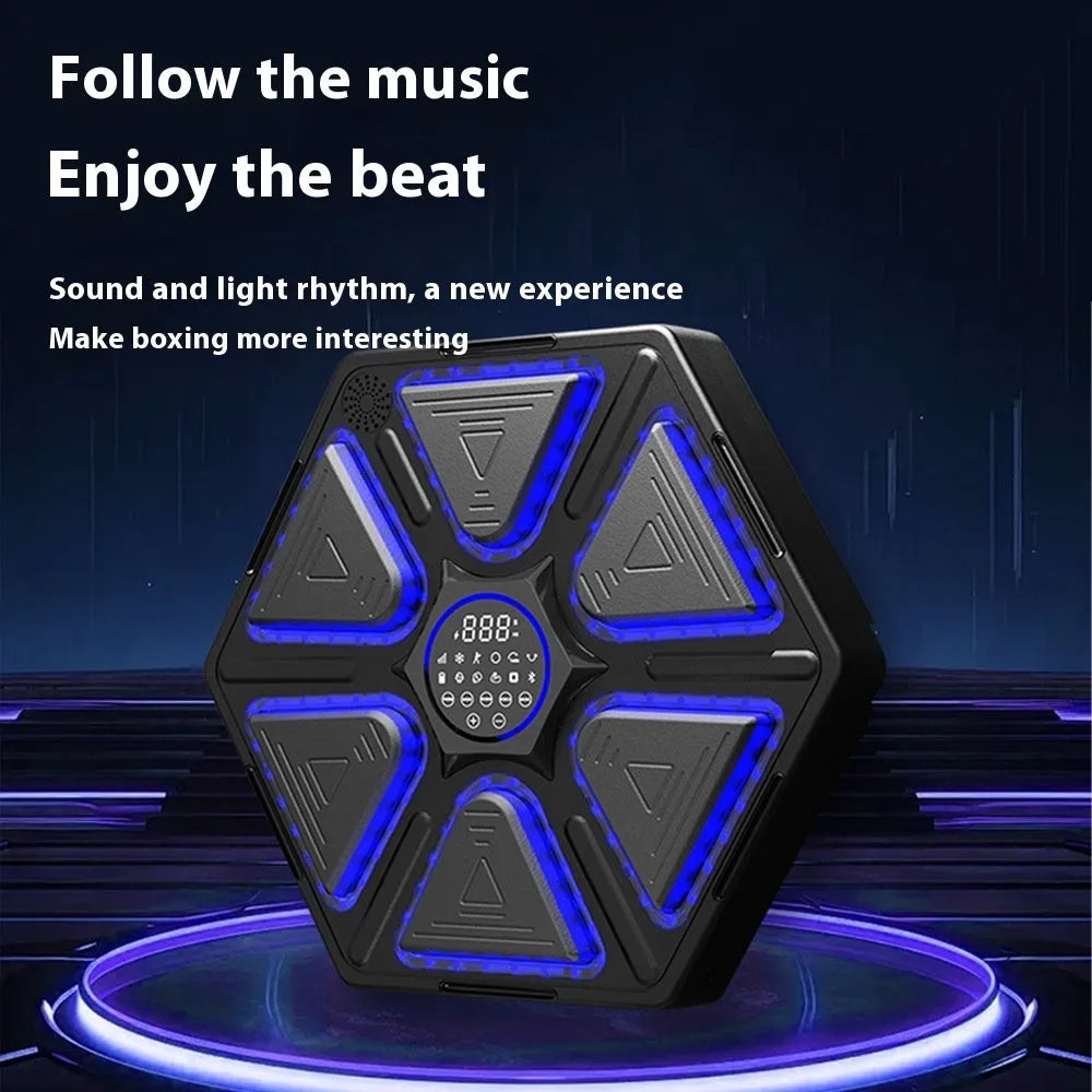 Electronic boxing wall target with rhythm training functions and dual installation options