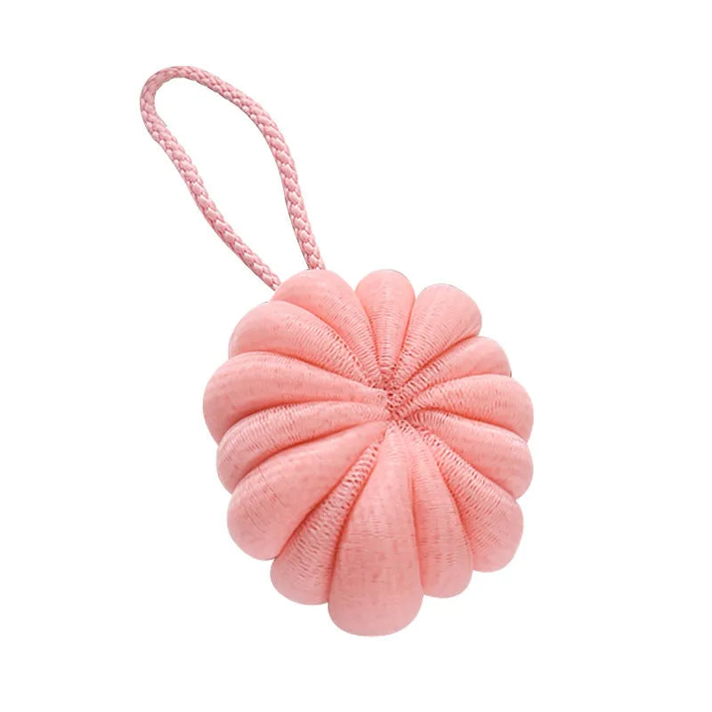 Japanese style 50g large bath flower ball in green, 10x10cm, with fine mesh and flexible foam