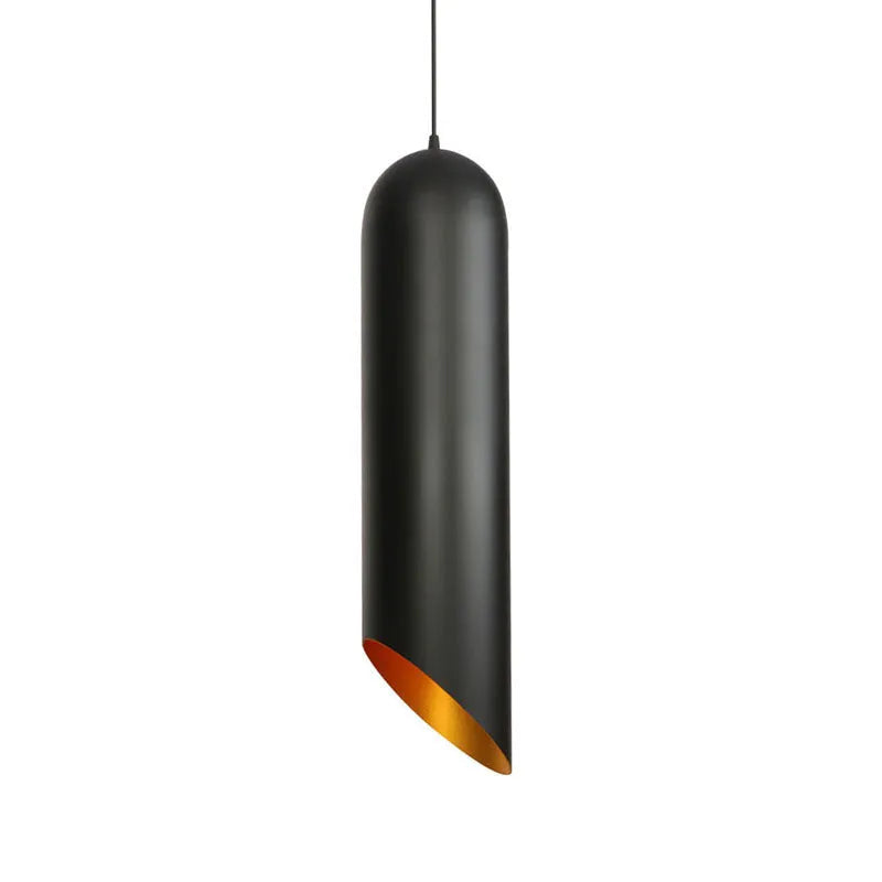 A simple retro-style iron art chandelier in matte black finish, shown mounted on a ceiling.